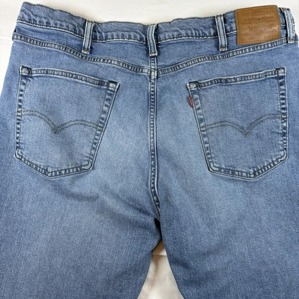 Levi's 514 Straight Fit Jeans‎ Mens 40x32 Blue Denim Premium Casual Classic